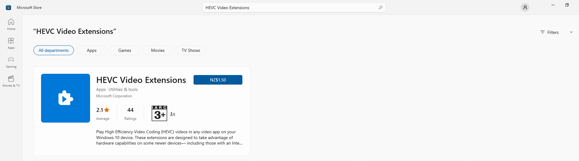 HEVC Video Extensions