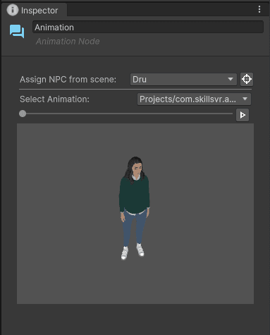 Animation Node inspector