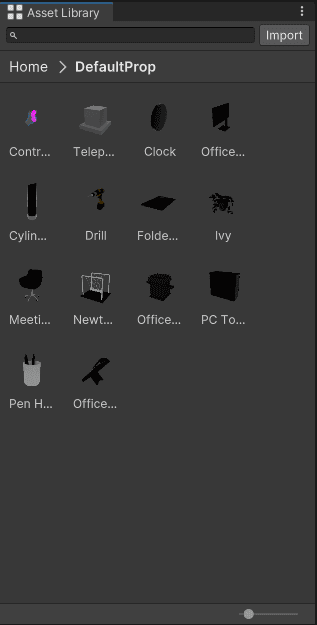 Asset Library props