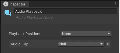 Audio Playback Node inspector