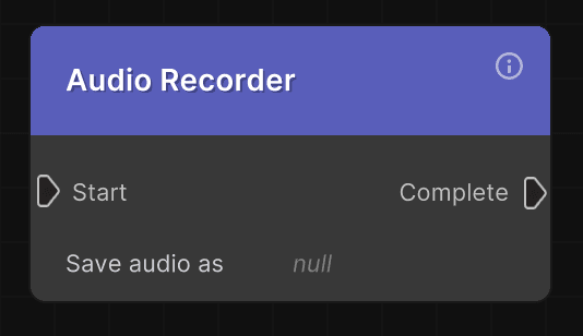 Audio Recorder Node