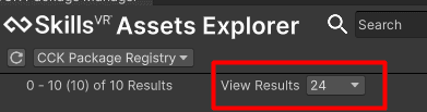 View Results dropdown