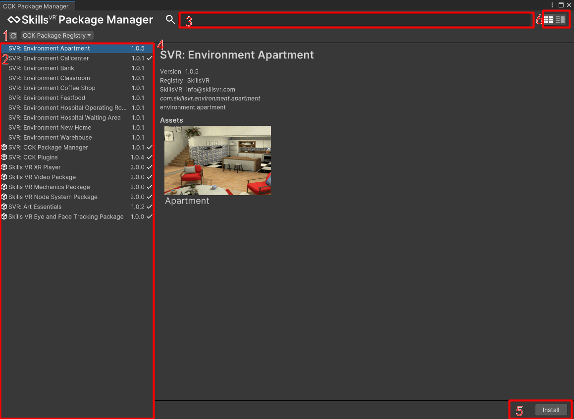 Package Manager View