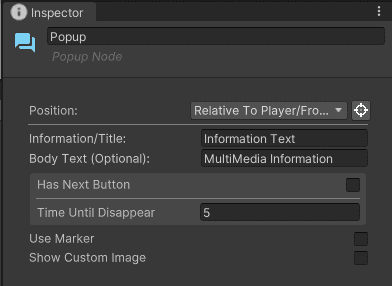 Popup Node inspector