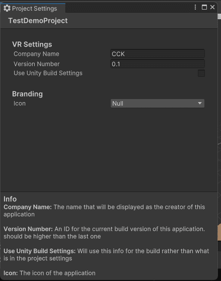 Project Settings