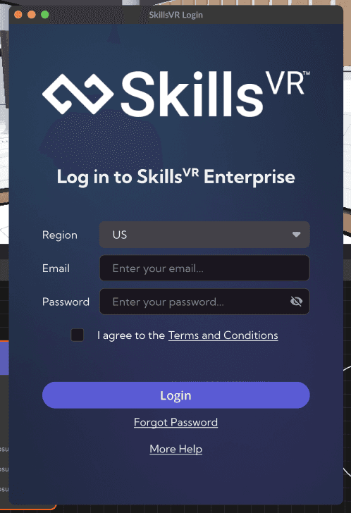 Login window