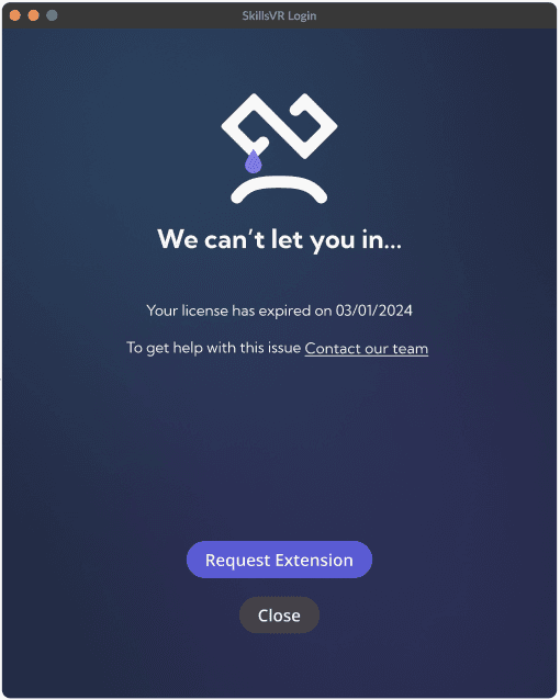 CCK license has expired